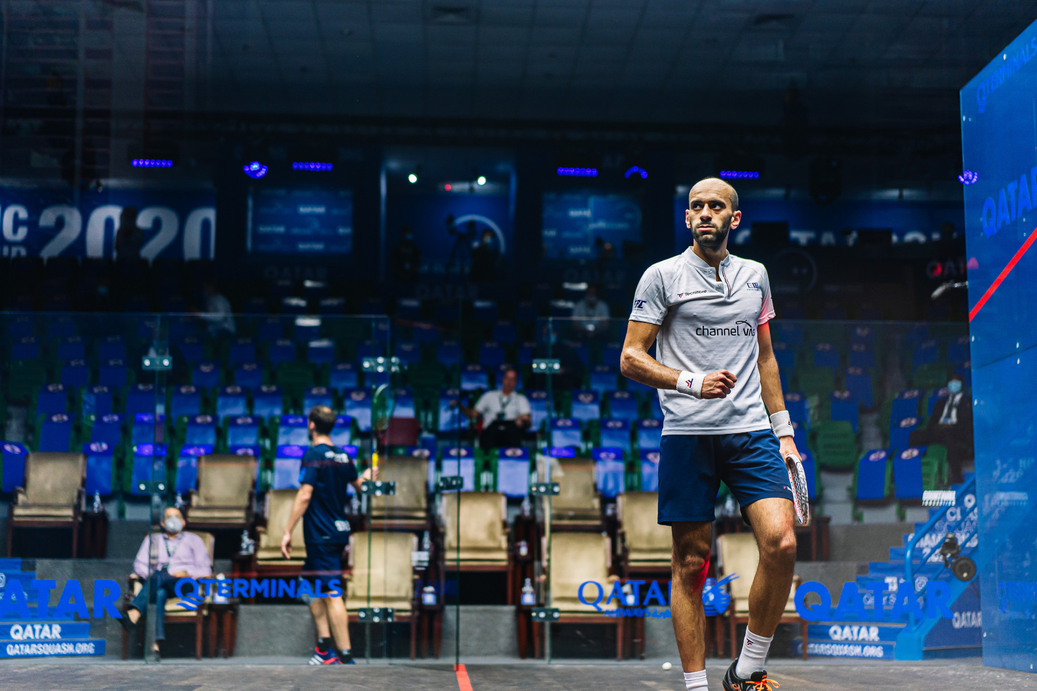 Marwan ElShorbagy, the world number six, is also through after beating Gregory Gaultier of France ©PSA