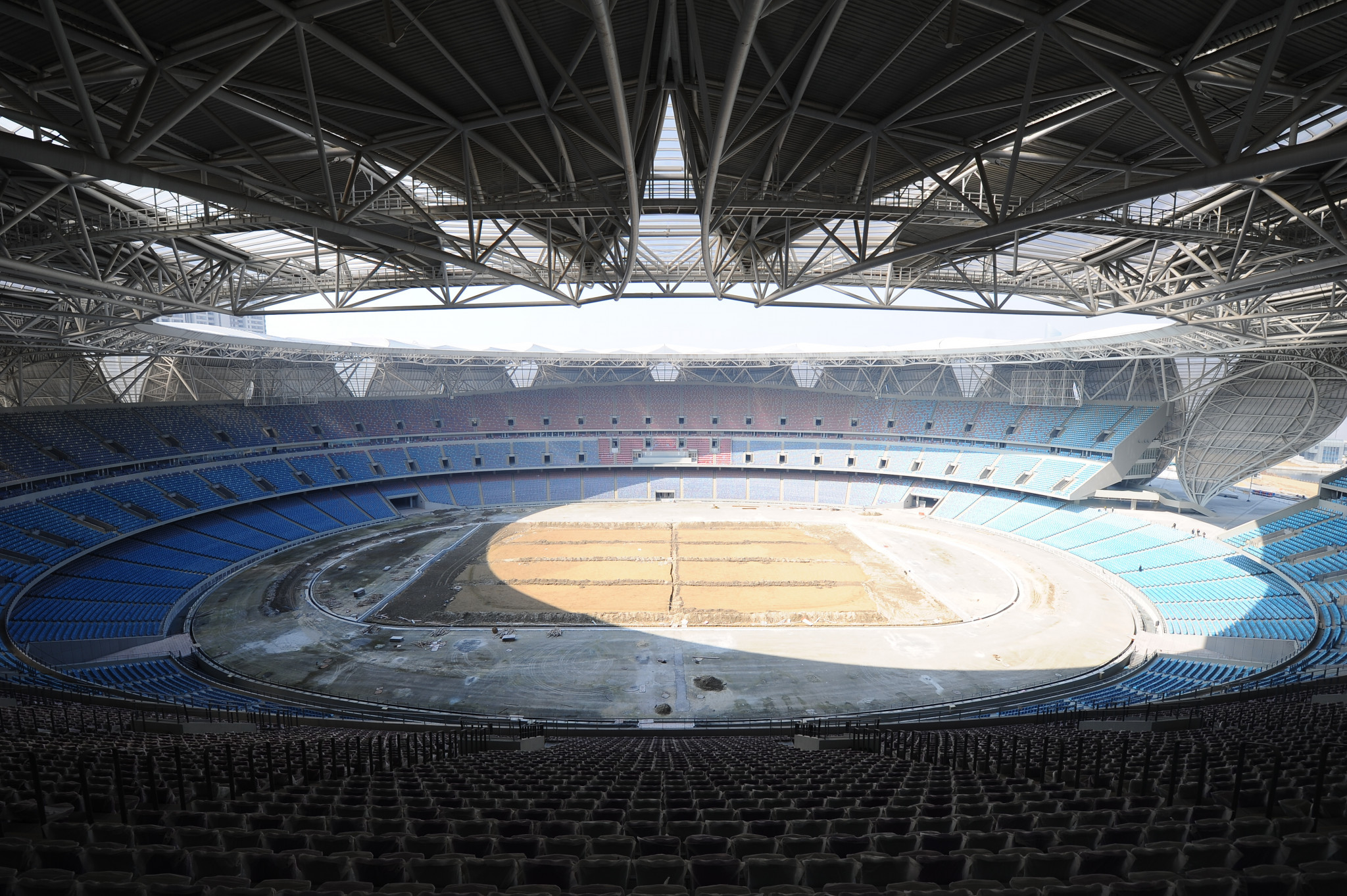 The stadium was completed in 2018 and will host Ceremonies and athletics at the next Asian Games ©Getty Images