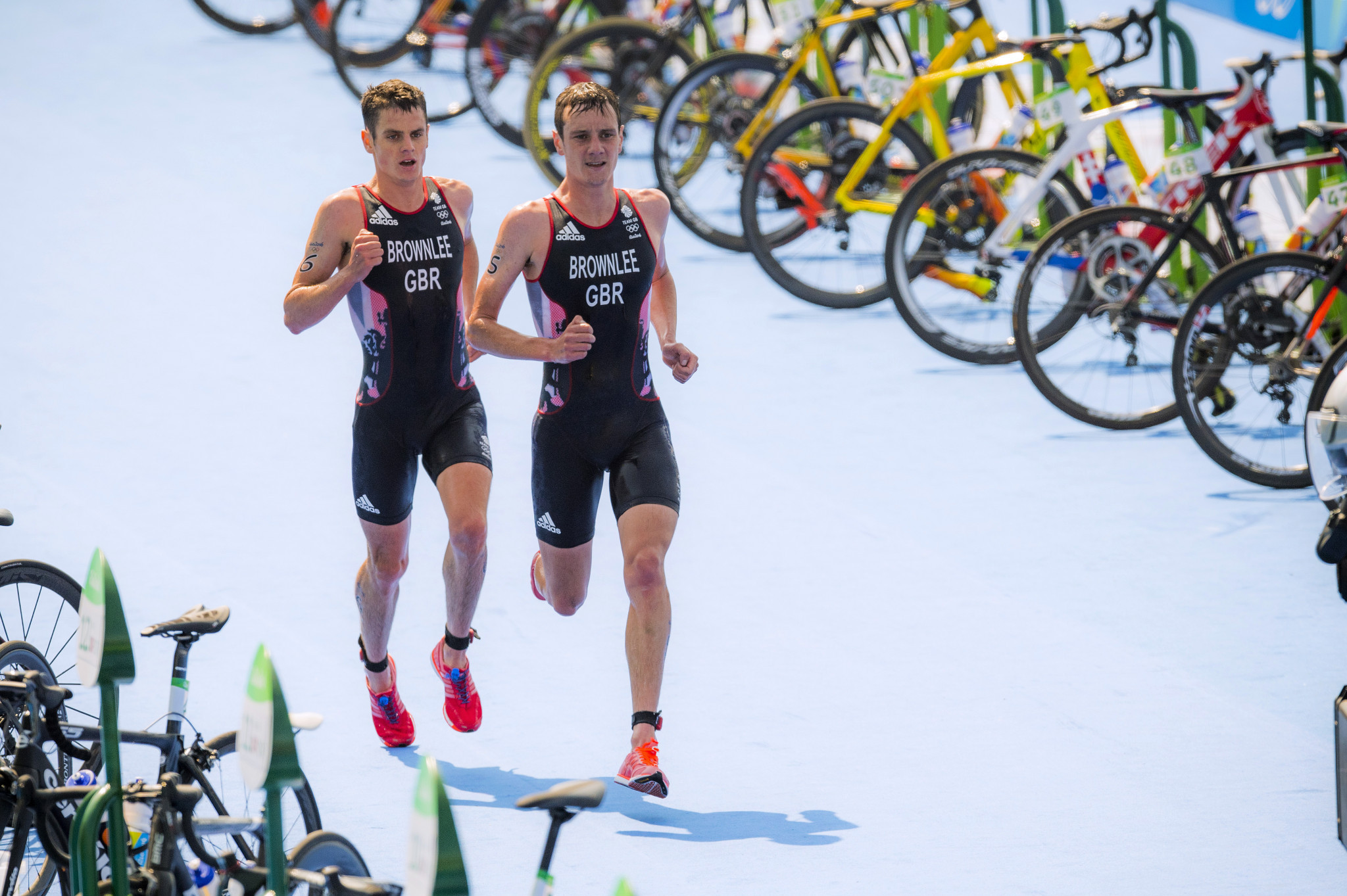 Jonny Brownlee, left, remains hopeful of competing alongside his brother Alistair at a third Olympic Games ©Getty Images