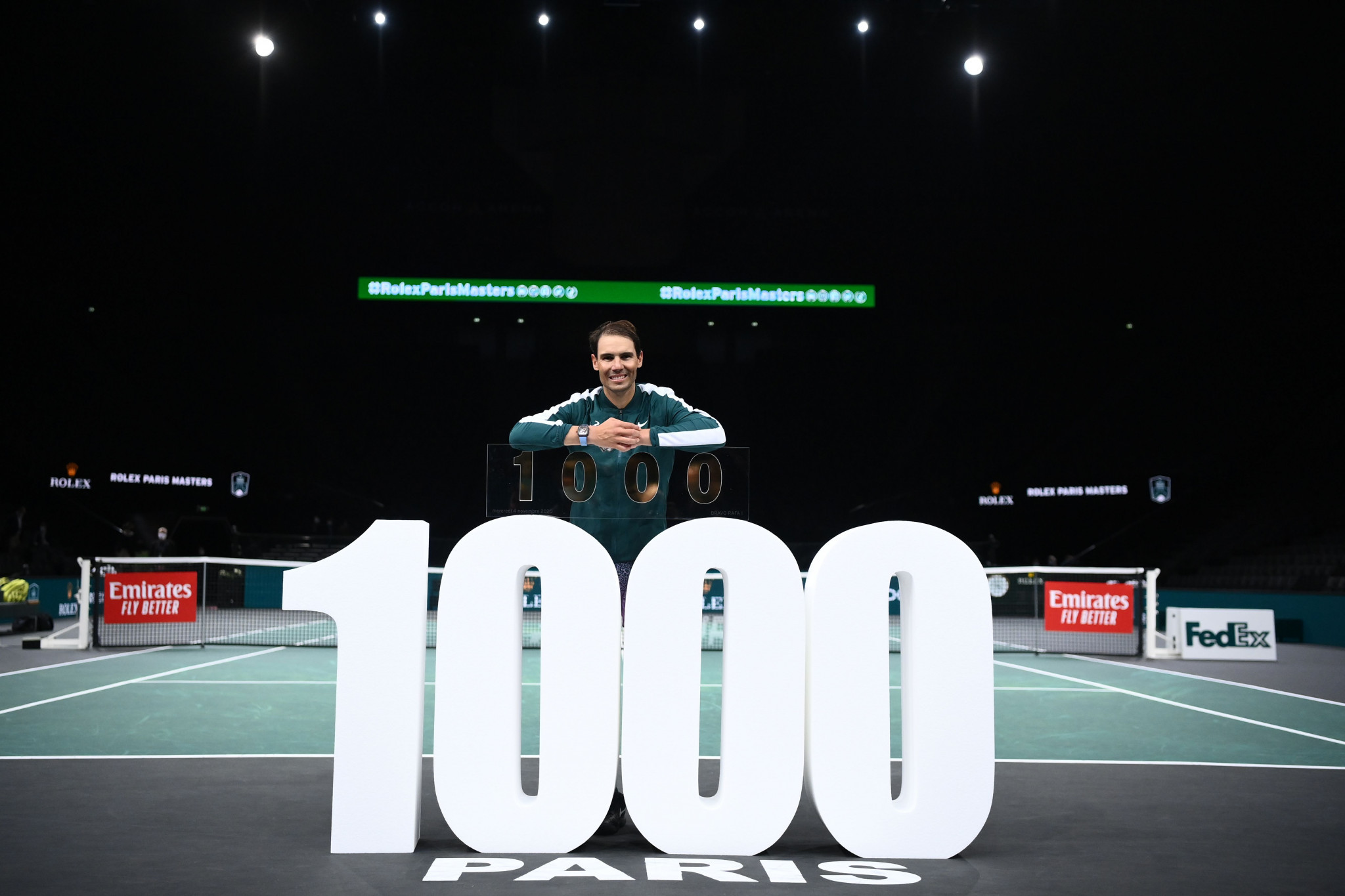 Nadal records 1,000th ATP Tour win at Paris Masters