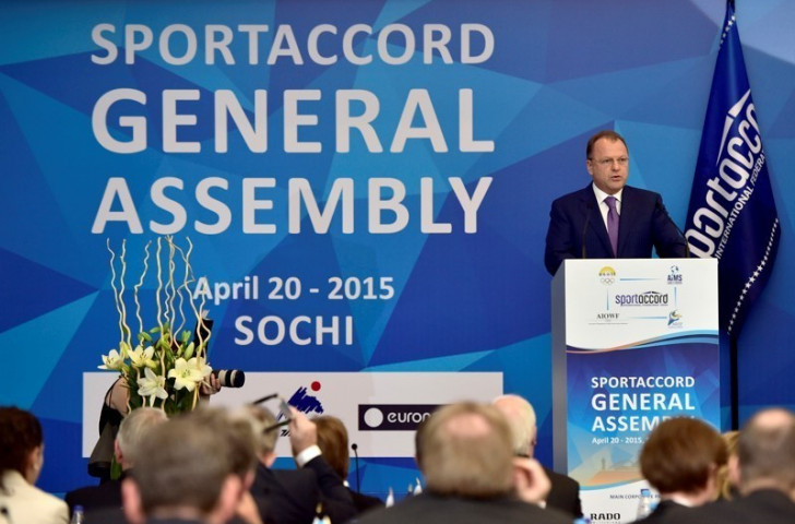 Marius Vizer's speech at the SportAccord General Assembly began his conflict with the IOC ©SportAccord
