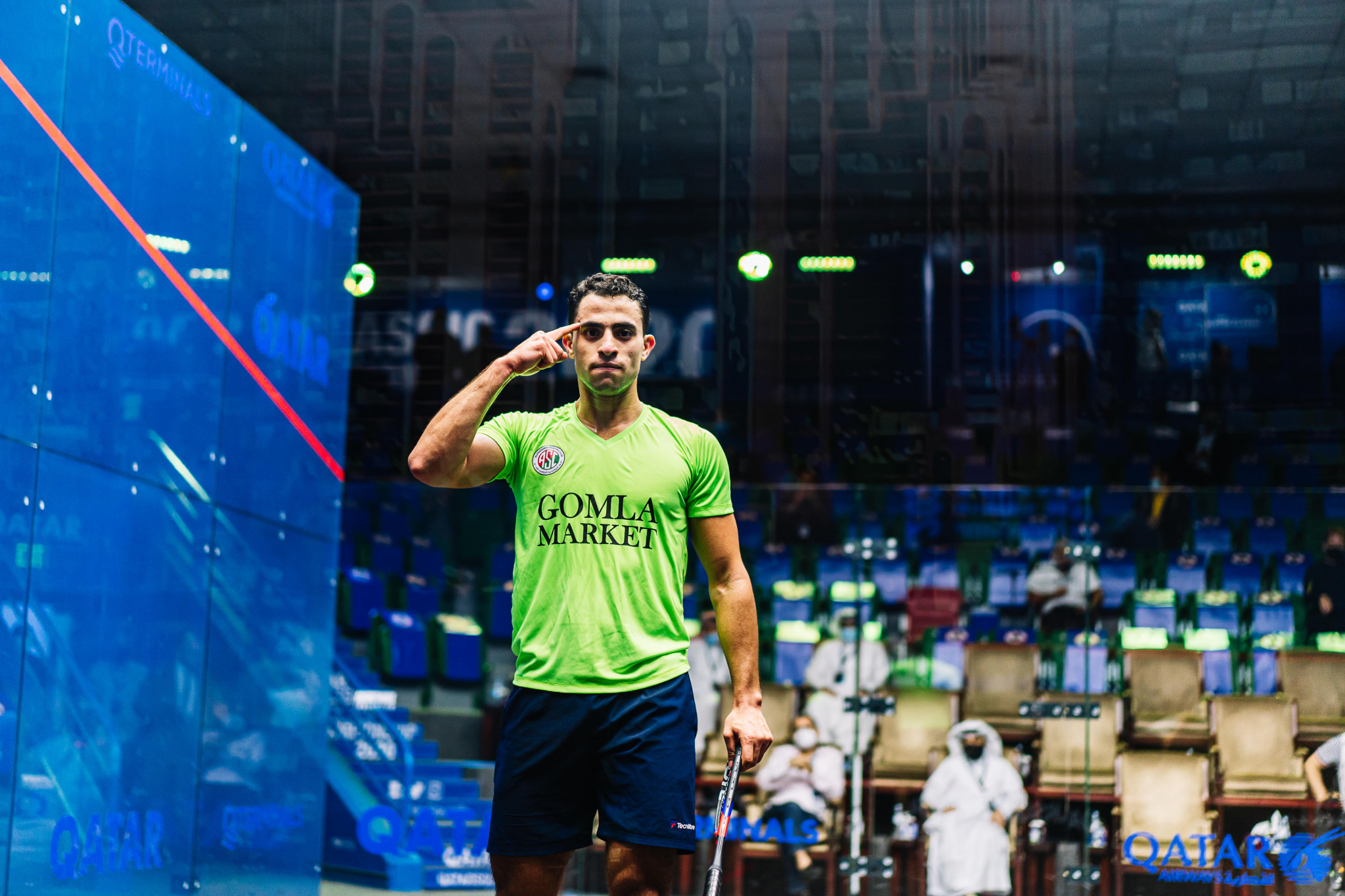 World number one Farag sets up semi-final with world champion Momen at PSA Qatar Classic