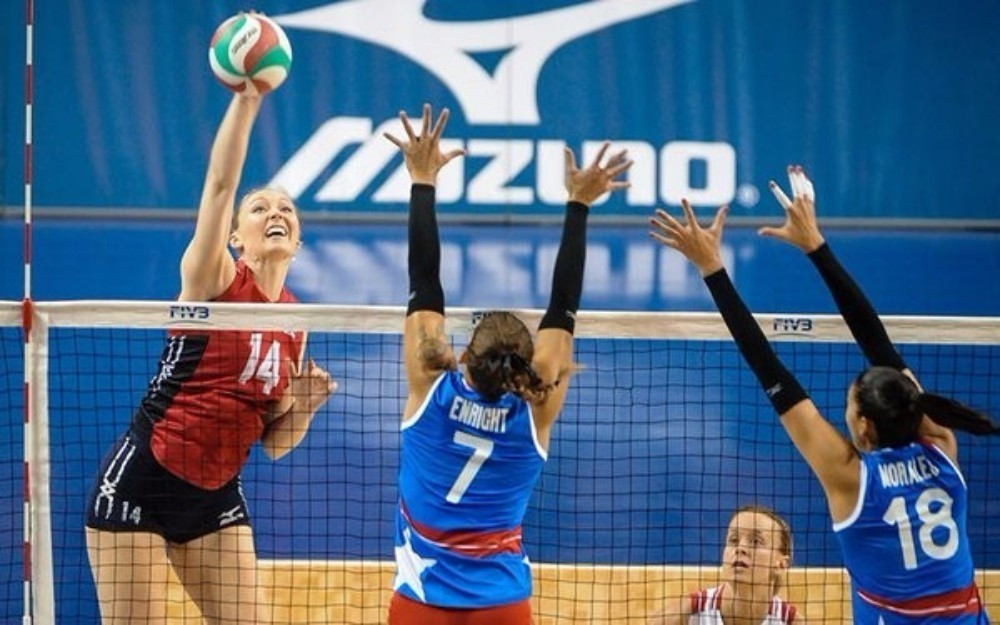 The United States defeated Puerto Rico 3-1 in their second match of the event ©USA Volleyball