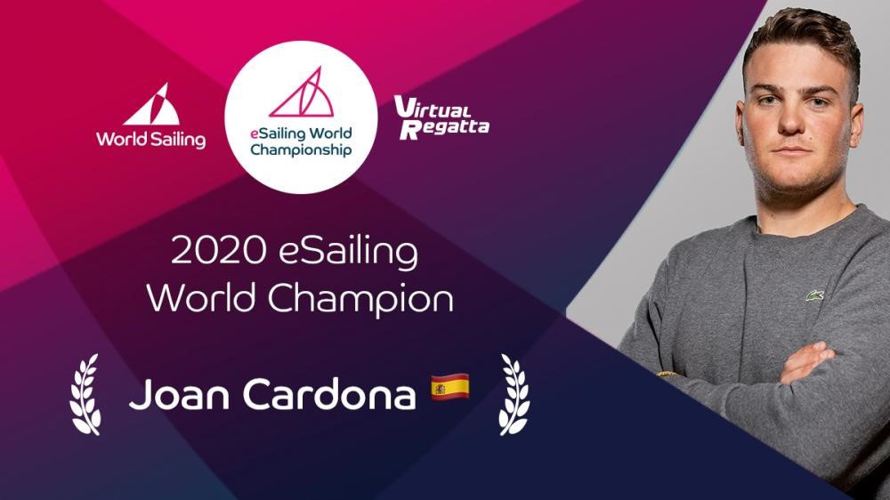 Joan Cardona is the first Spaniard to be crowned eSailing world champion ©World Sailing