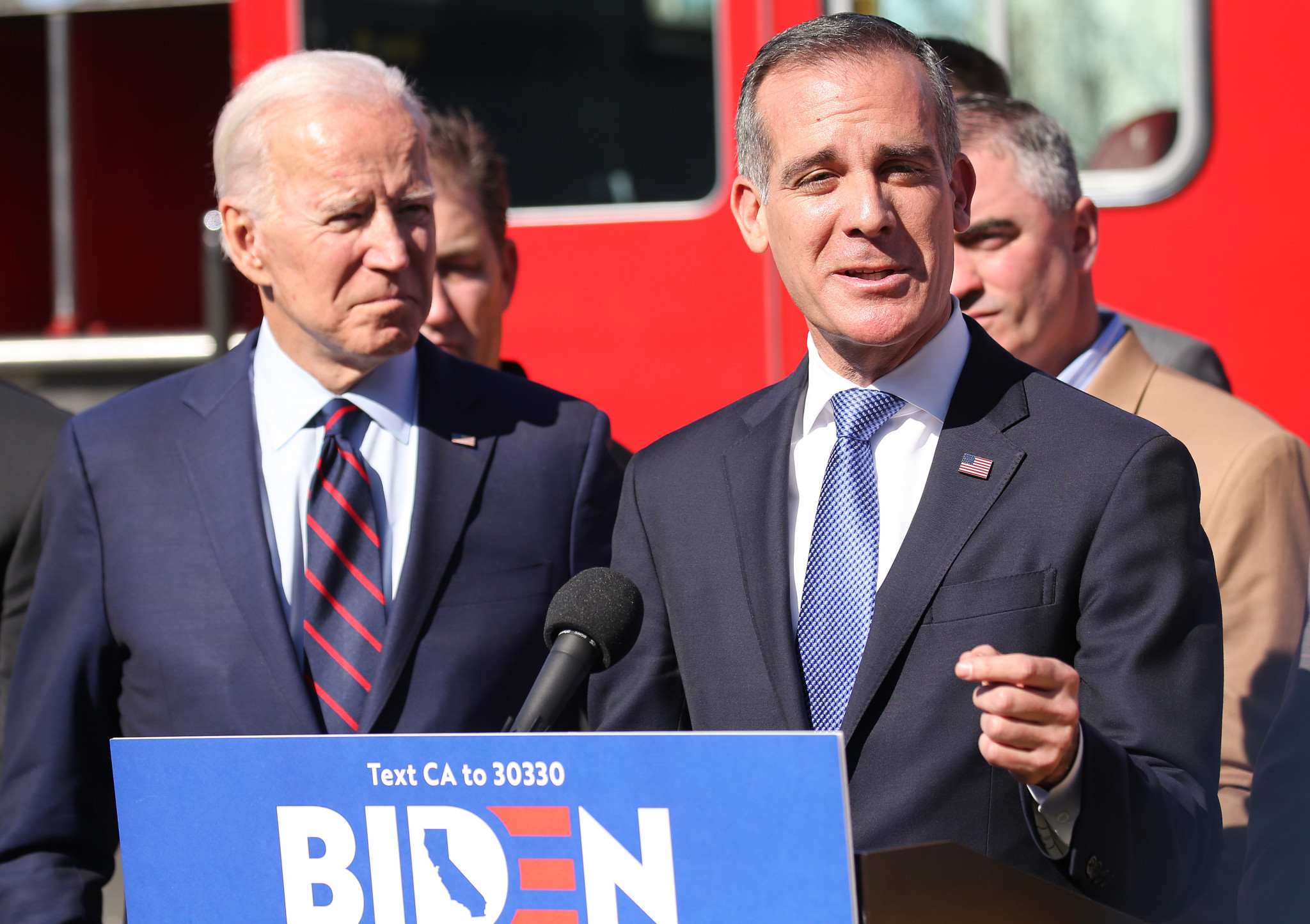 Los Angeles Mayor Eric Garcetti was one of four co-chairs of Joe Biden's Presidential campaign ©Getty Images