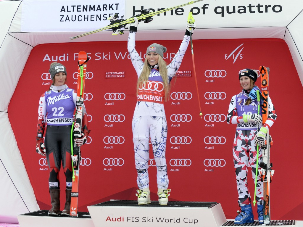 Lindsey Vonn claimed a dominant victory in the Austrian resort ©Getty Images
