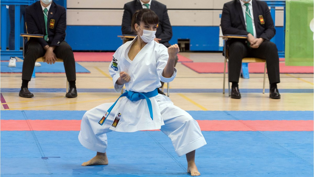 Sandra Sánchez enjoyed a successful return to competition in Spain as she won both events ©WKF