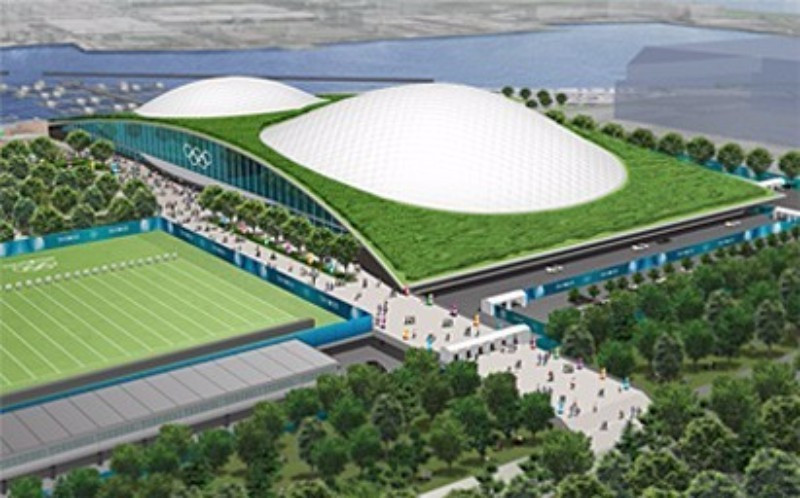 Wheelchair fencing is set to be held at the Youth Plaza in the Tokyo Bay zone in 2020, shown here in a projection ©Tokyo 2020