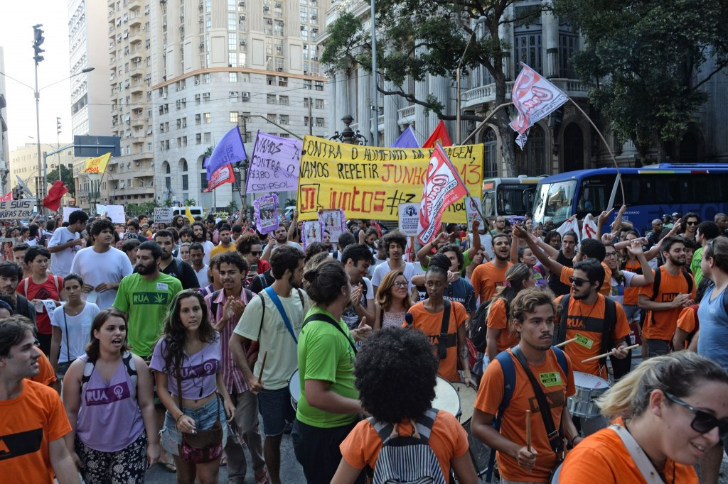 Protests in Rio and Sao Paulo were organised by the Free Fare Movement, the same group which organised protests during the Confederations Cup in 2013 ©Getty Images