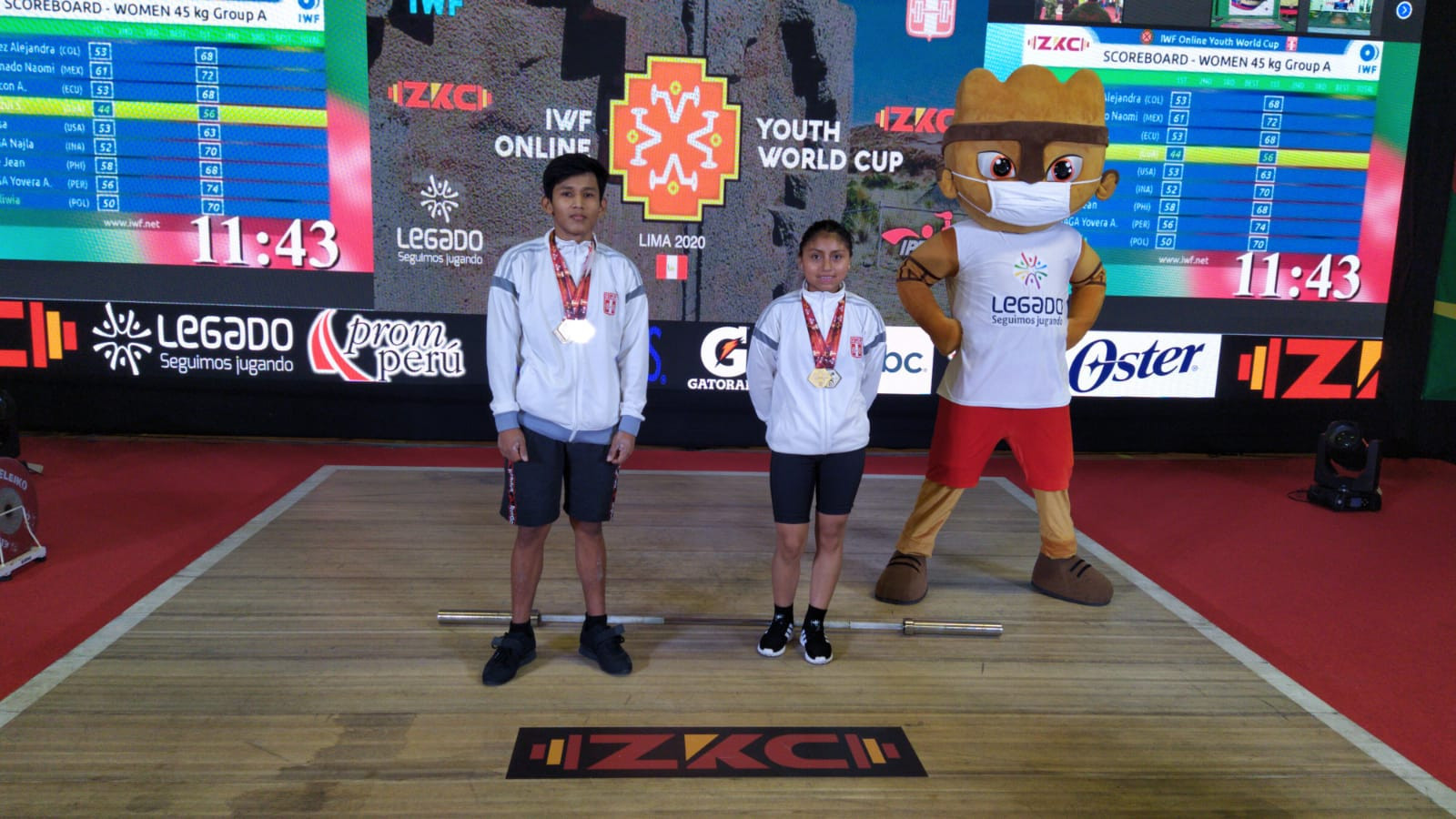 Organisers Peru top medal table on day one of IWF Online Youth World Cup