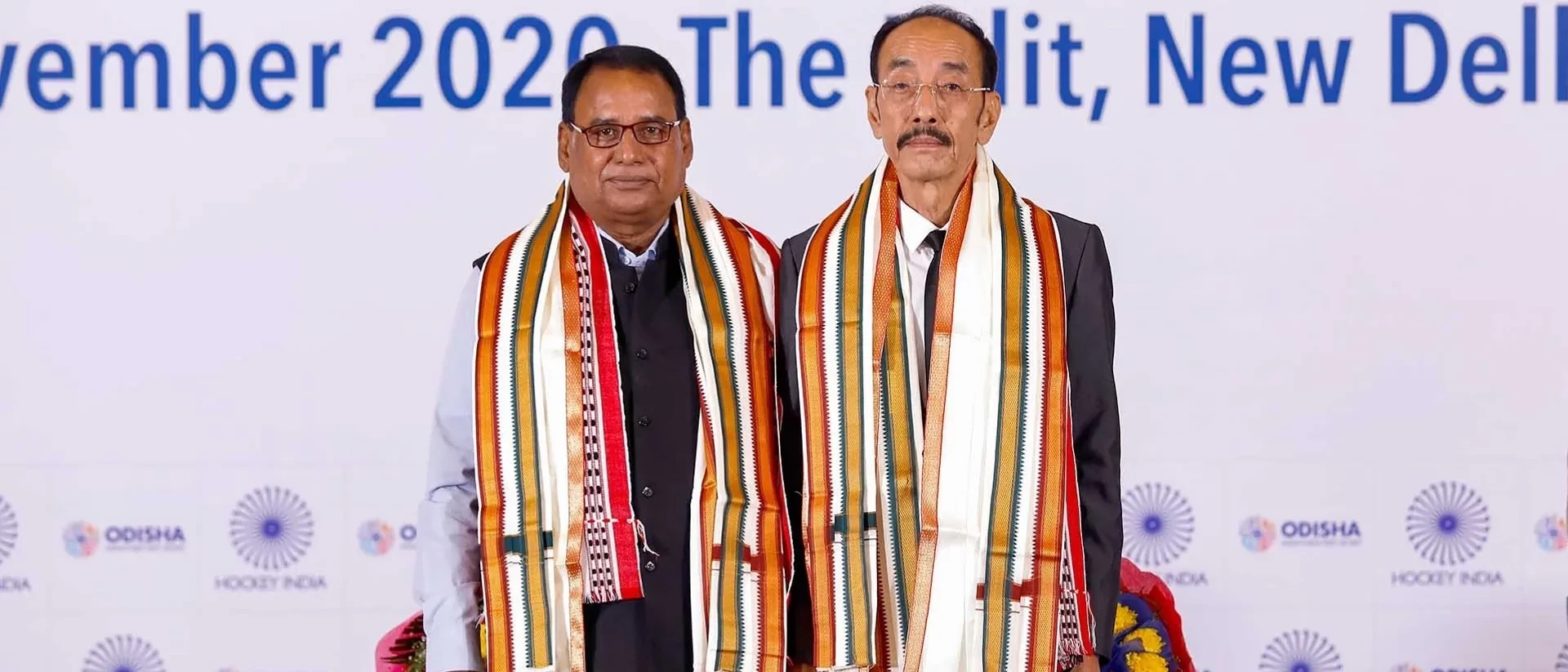 Gyanendro Ningombam, right, is the new President of Hockey India ©Hockey India