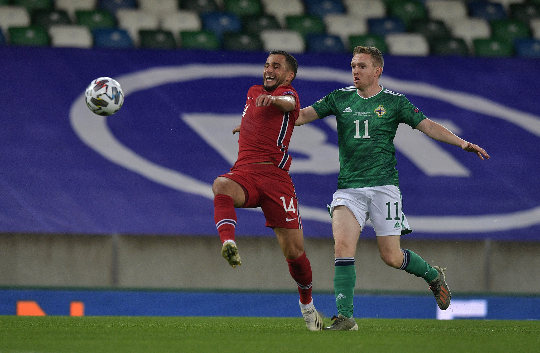 Omar Elabdellaoui contracted coronavirus and was isolated from the rest of Norway's squad, according to the NFF ©Getty Images