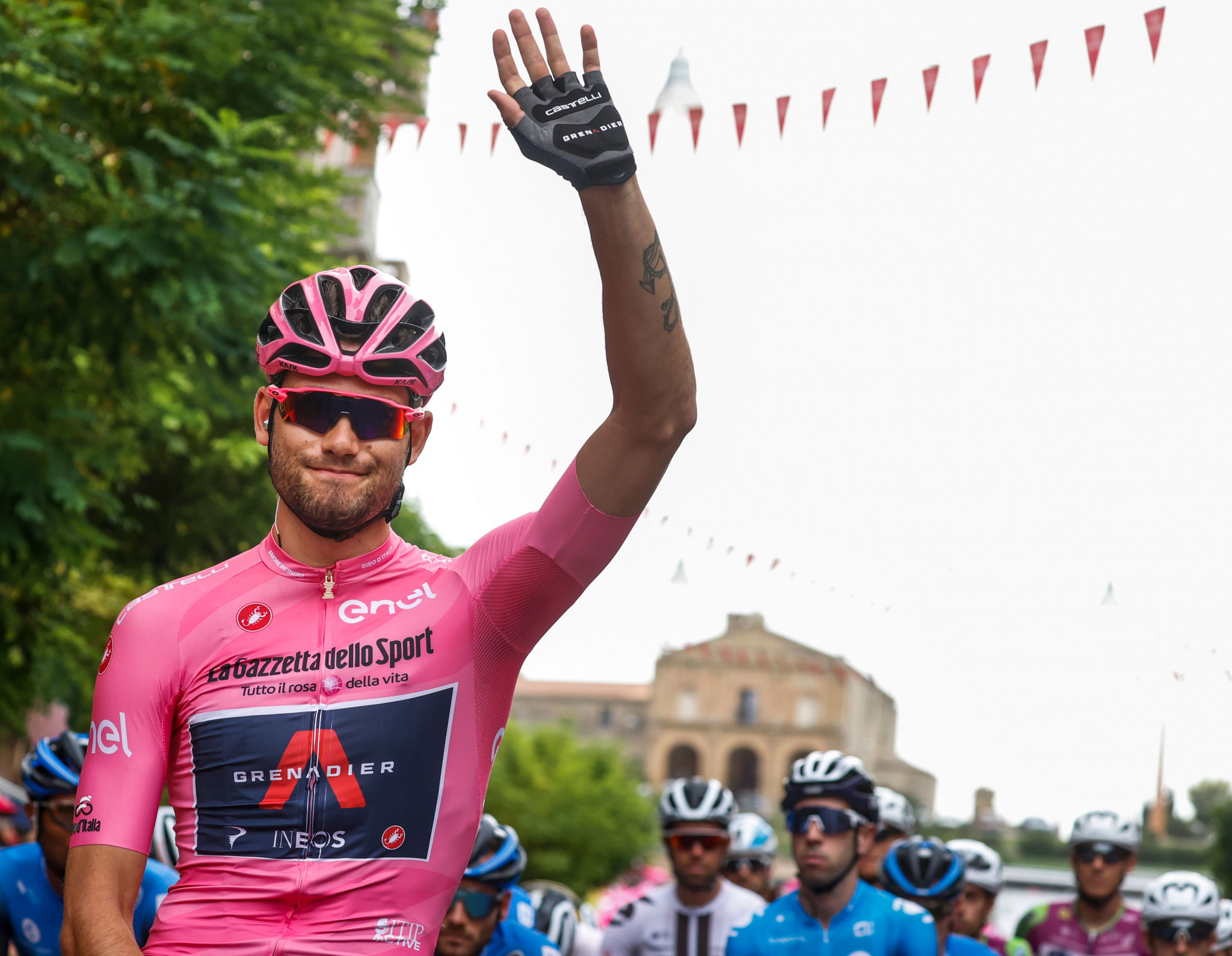 Filippo Ganna won four stages at this year's Giro d'Italia and wore the race leader's jersey in the early stages ©Getty Images