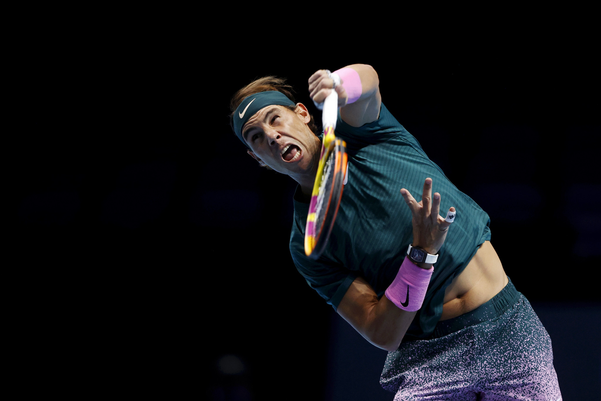 Rafael Nadal beat Andrey Rublev in straight sets in his opening ATP Finals round-robin match ©Getty Images