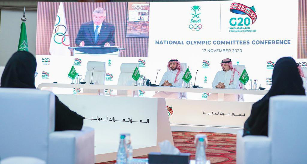 IOC President Thomas Bach attended the event virtually too ©SAOC