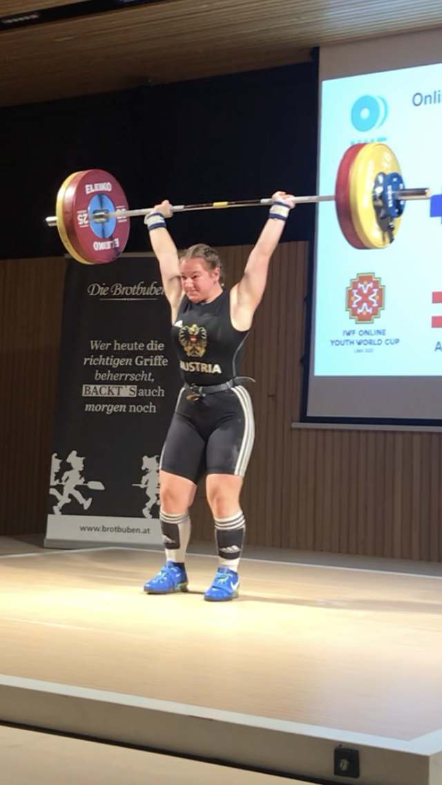 Victoria Steiner of Austria earned three bronze medals in the women's 76kg ©IWF