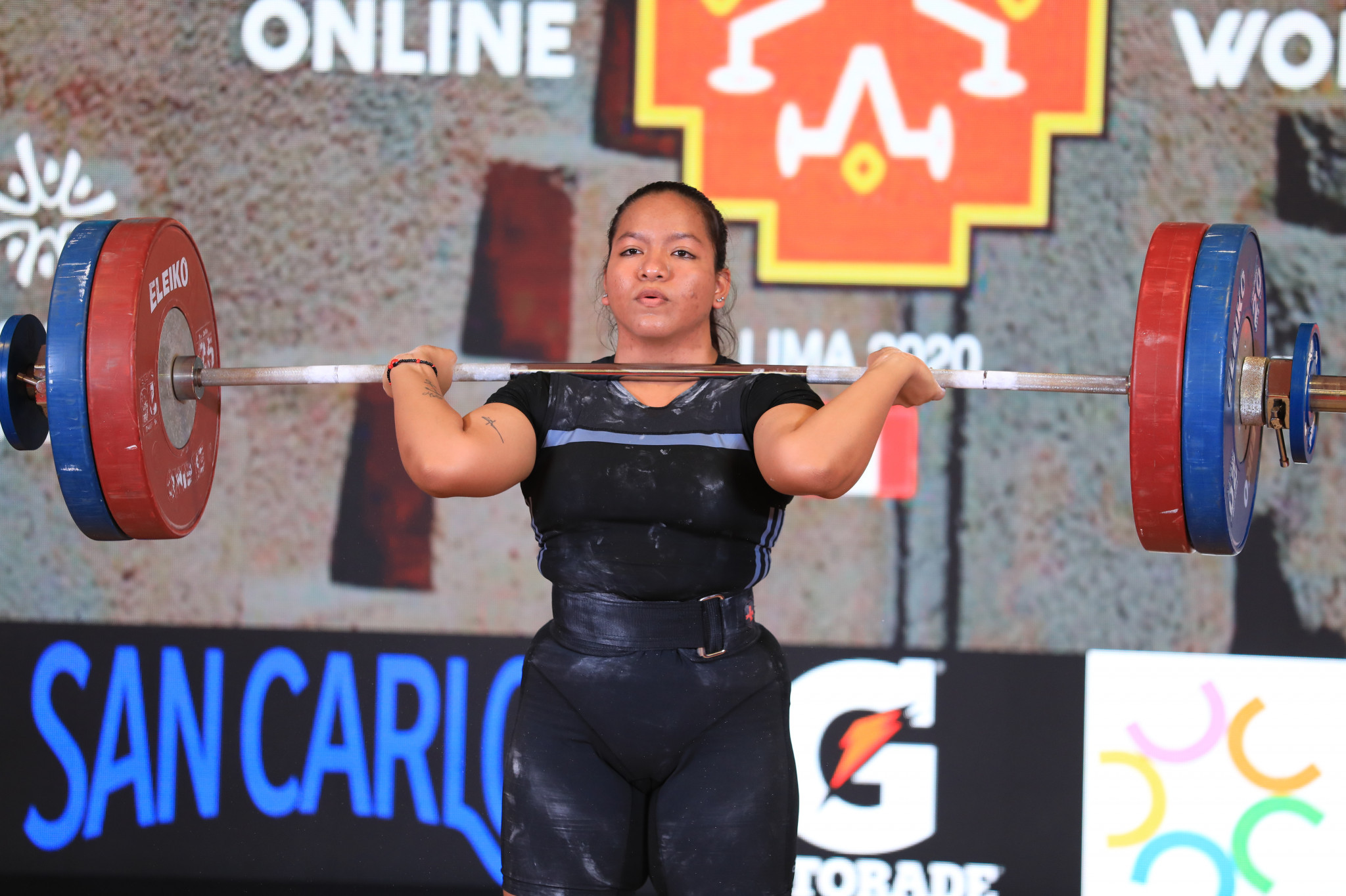 Estrella Saldarriaga won three titles as Peru began the final day in style ©Peru Weightlifting
