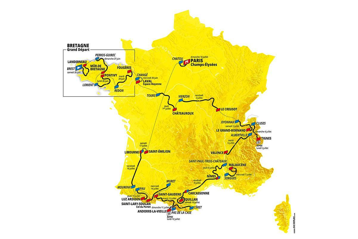 The 2021 Tour de France route has been revealed ©Tour de France
