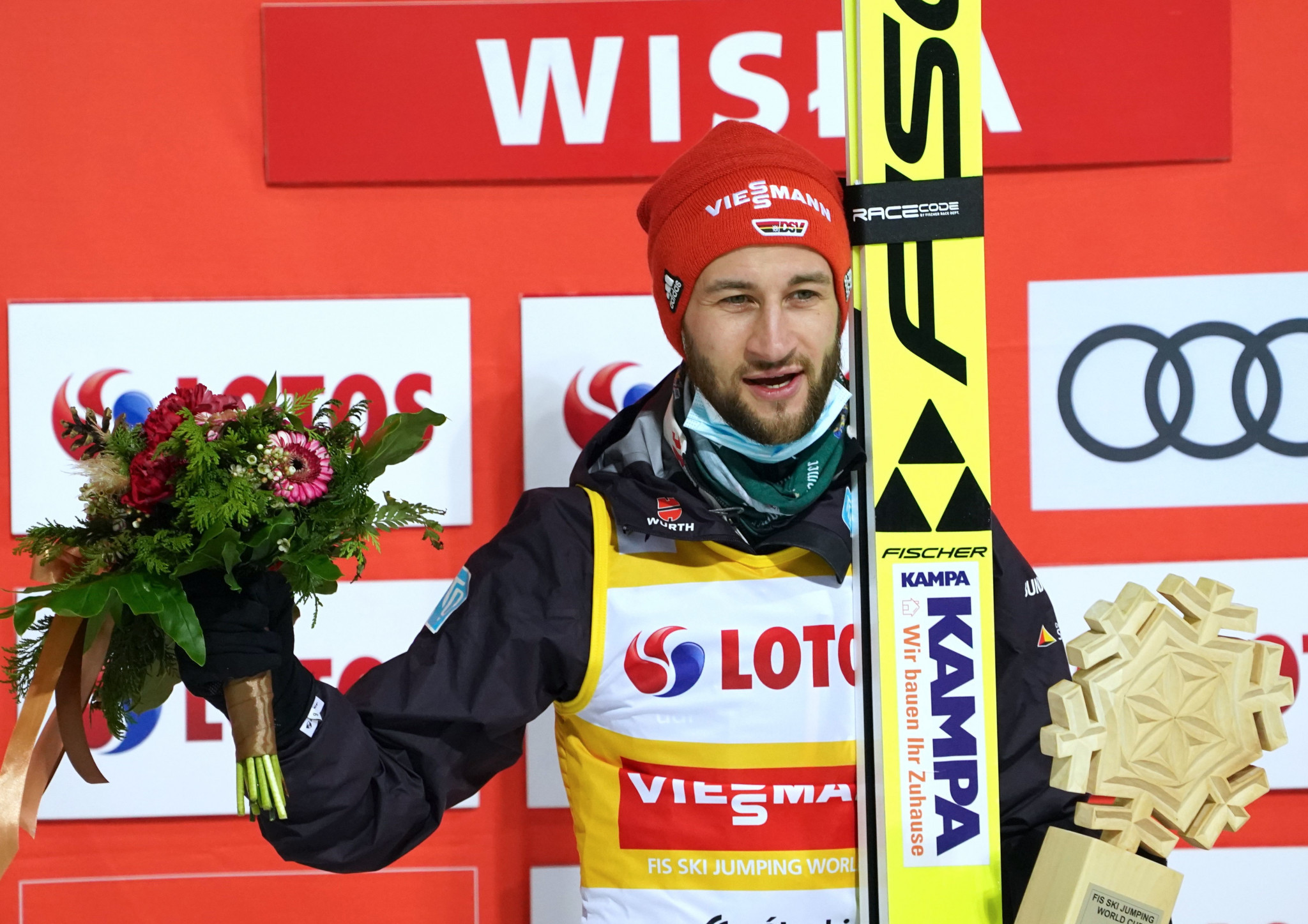Markus Eisenbichler was the victor at the FIS Ski Jumping World Cup individual contest in Wisla ©Getty Images