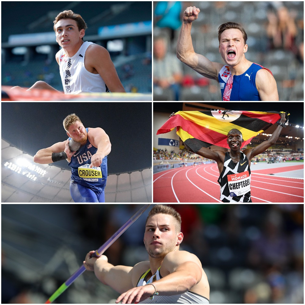 Armand Duplantis, Karsten Warholm, Ryan Crouser, Joshua Cheptegei and Johannes Vetter will battle it out for the Male World Athlete of the Year 2020 award ©Getty Images