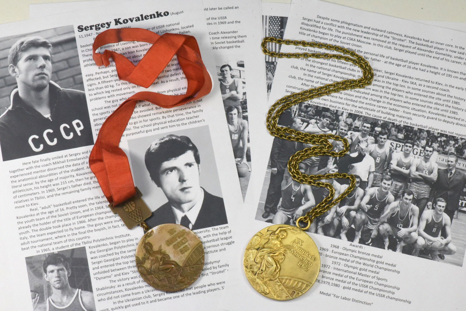 As well as the Olympic gold medal won by Sergei Kovalenko at Munich 1972, his bronze from Mexico City 1968 is also up for auction ©eBay