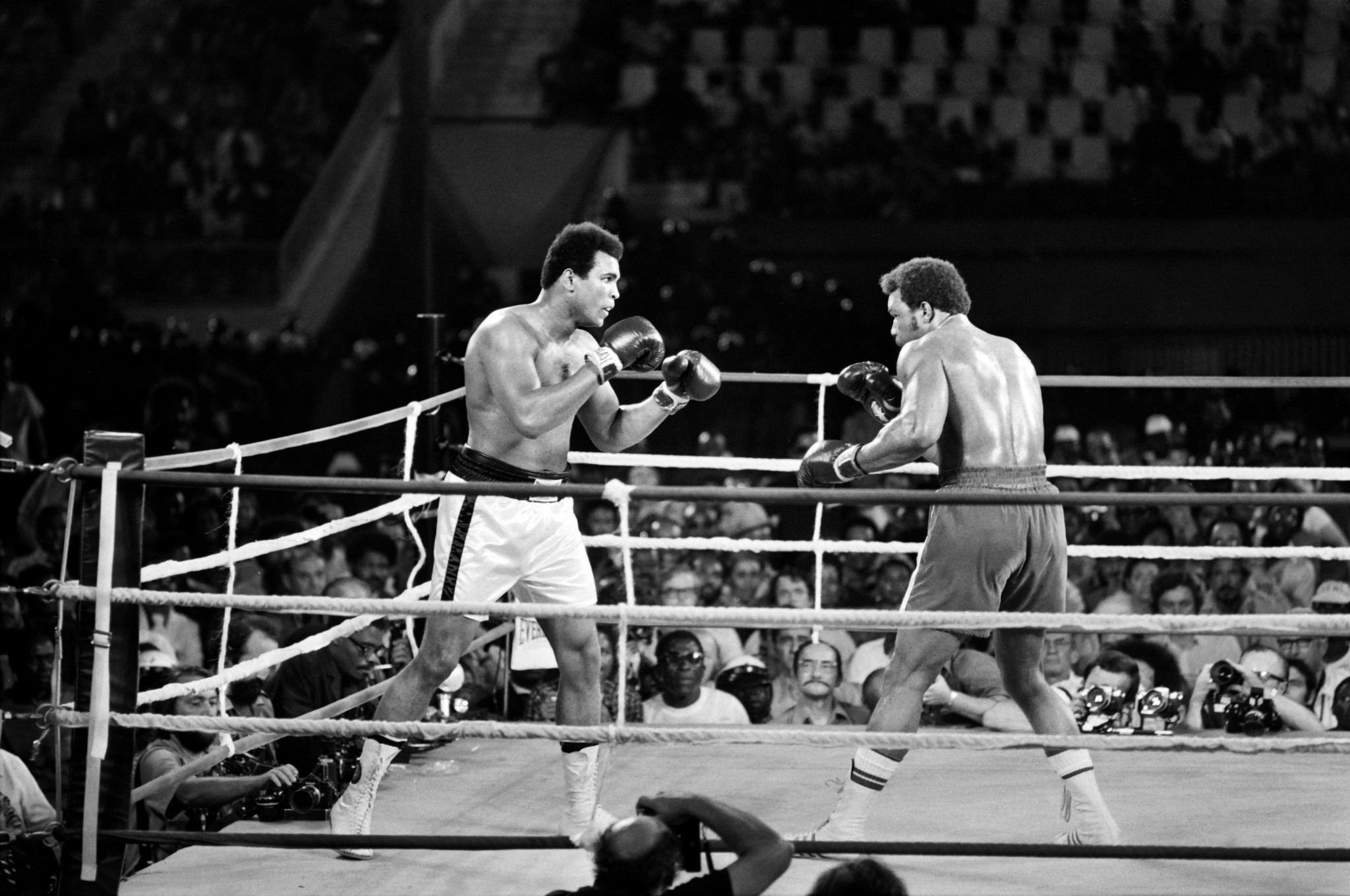 Muhammad Ali defeated George Foreman in the famed Rumble in the Jungle in Kinshasa ©Getty Images