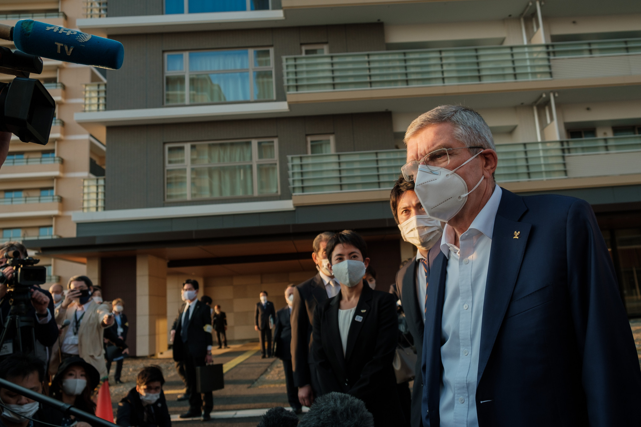During his recent visit to Tokyo, IOC President Thomas Bach visited the Athletes' Village, where competitors will be encouraged to limit their stay during next year's Games ©Getty Images