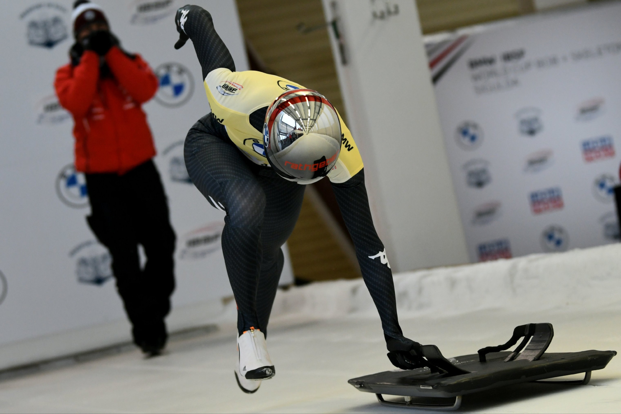 Janine Flock won the women's event for a second week running ©IBSF