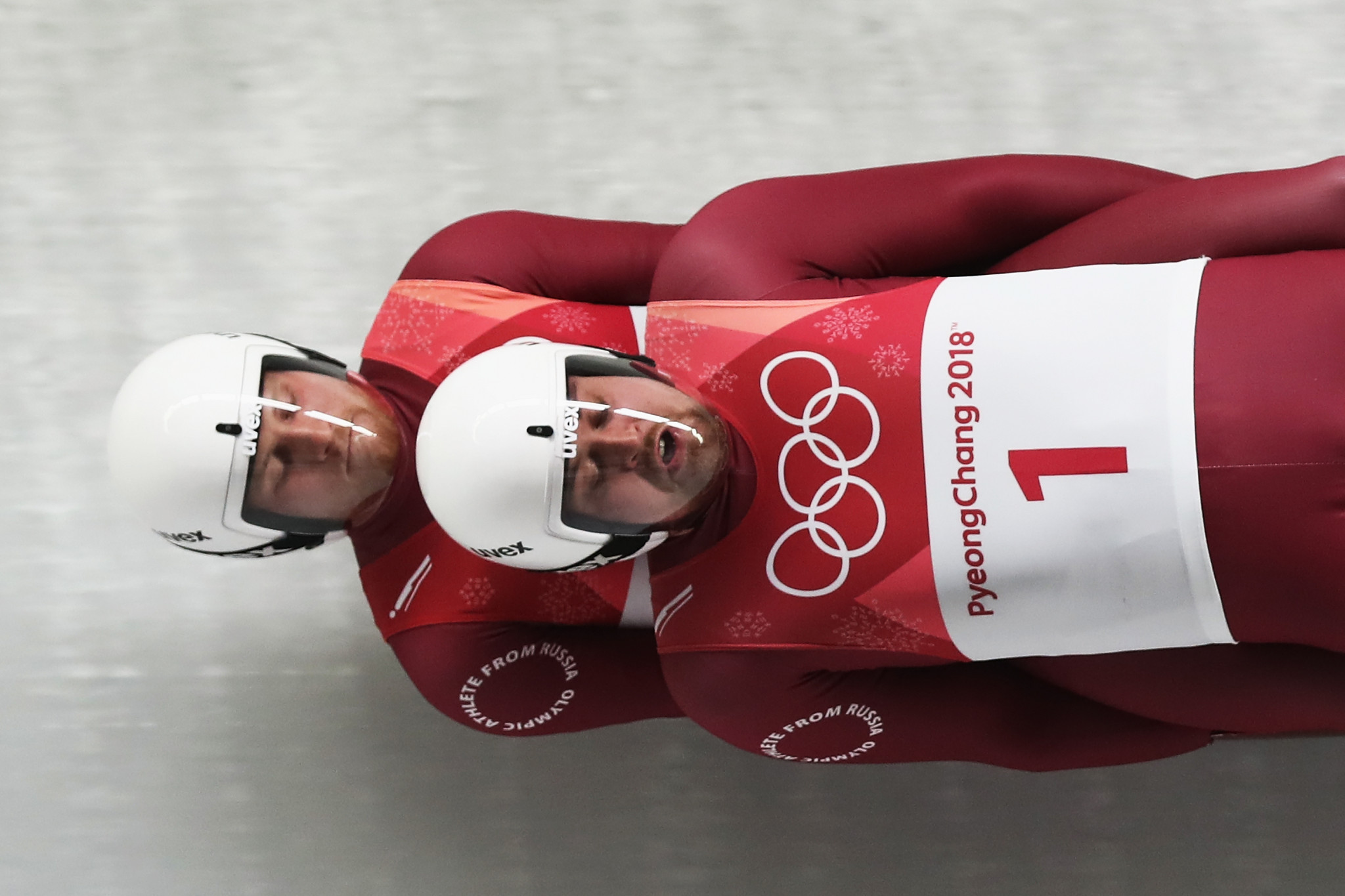 Vladislav Antonov, left, and Alexander Denisiev pulled out of the opening leg of the Luge World Cup after the former contracted coronavirus ©Getty Images