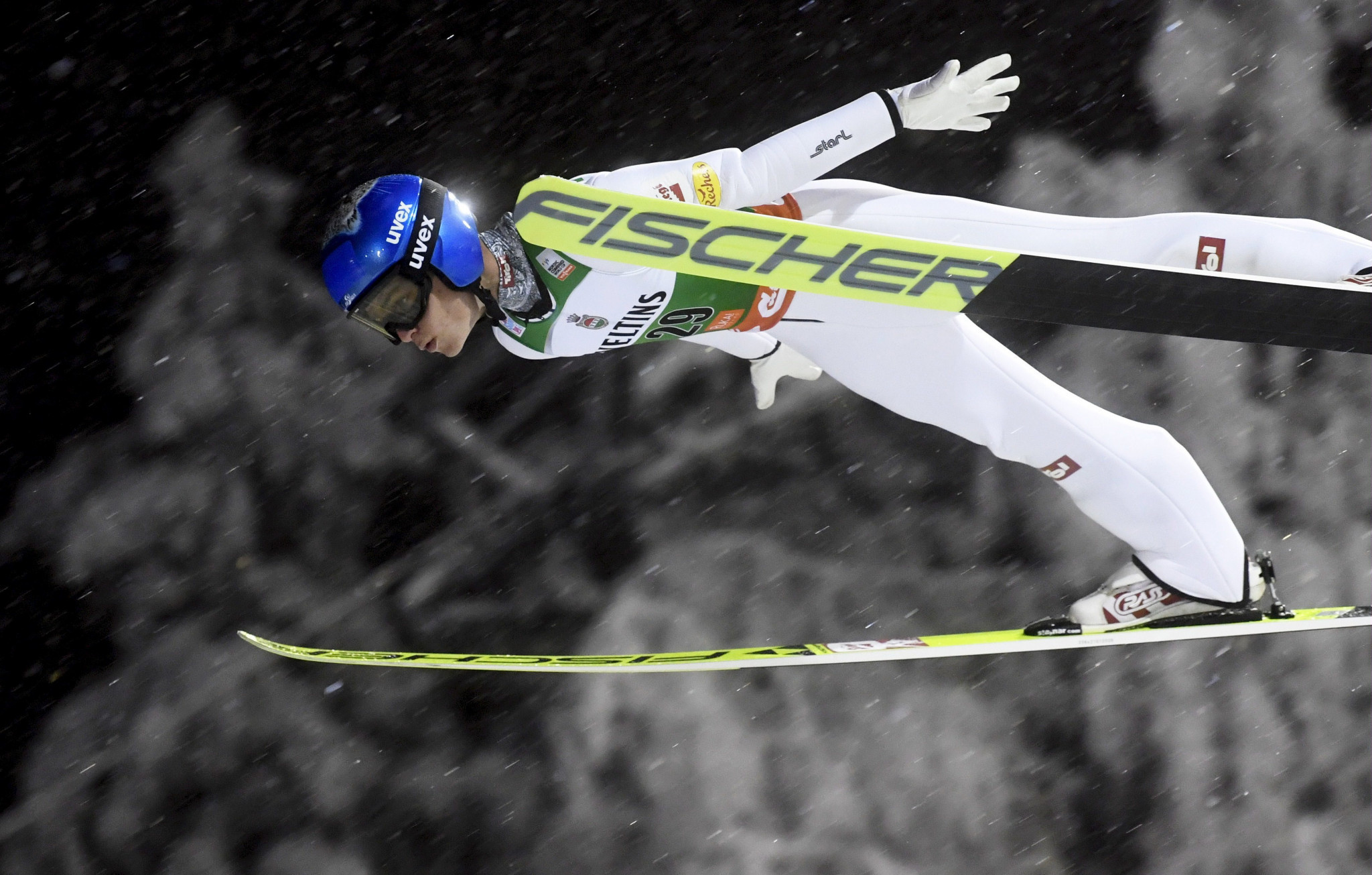 Austria's Johannes Lamparter impressed in the ski jumping contest ©Getty Images
