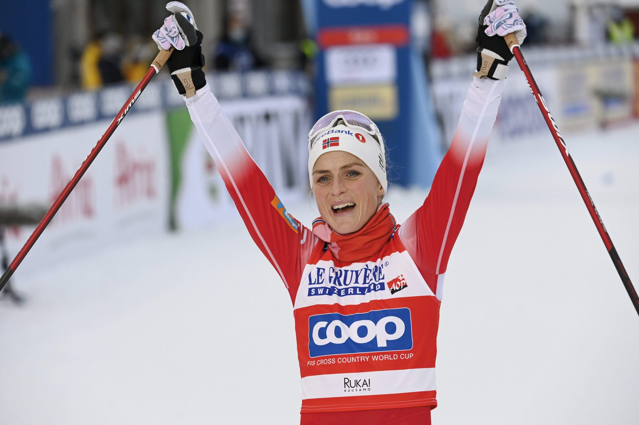 Therese Johaug won her second race of the World Cup weekend in Ruka ©Getty Images