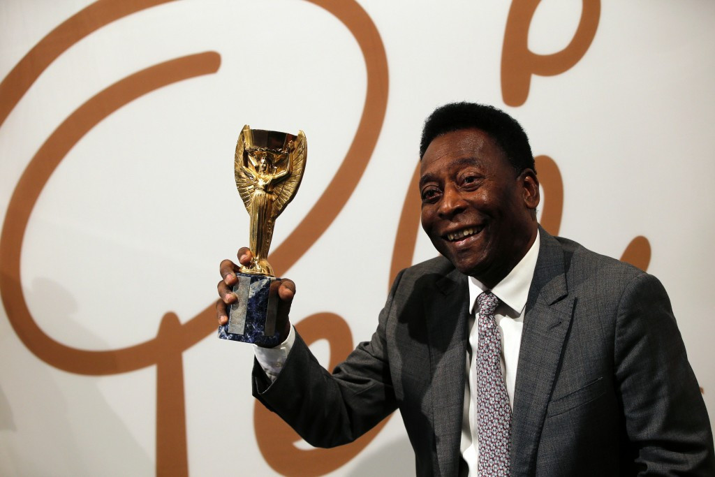 FIFA awarded Pelé the replica Jules Rimet trophy after he helped Brazil win the World Cup for a third time in 1970 ©Getty Images