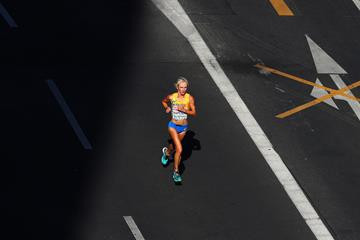 Sofia Marathon winner Viktoriia Khapilina has recieved a provisional doping suspension ©World Athletics
