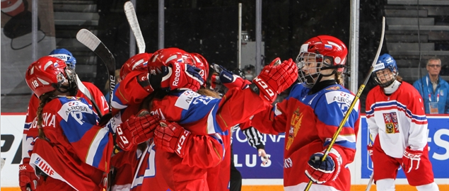 Russia beat Czech Republic to secure third spot in Group A ©HHOF-IIHF Images