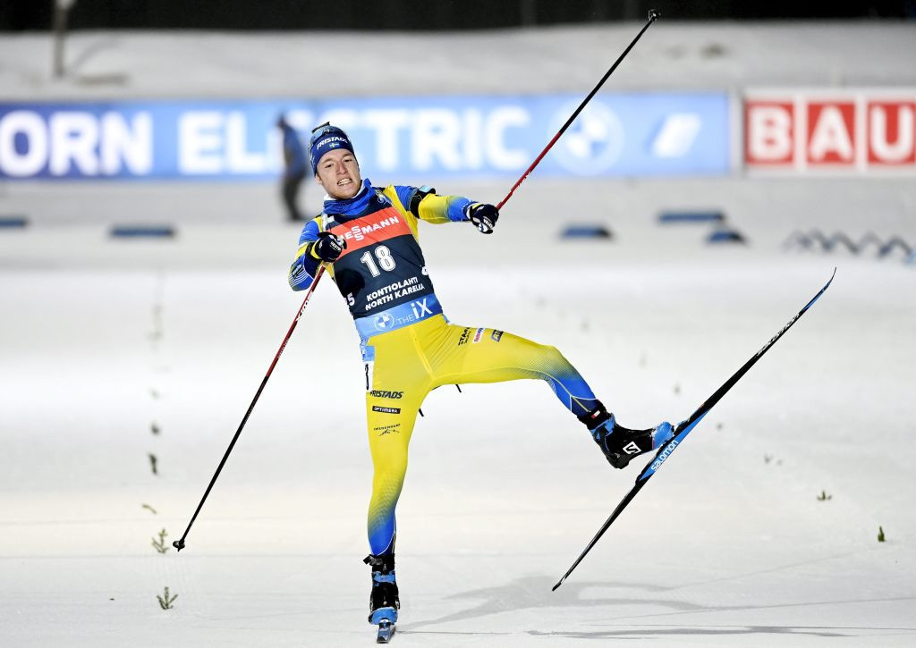 Sebastian Samuelsson won the men's pursuit to secure his first World Cup victory ©Getty Images