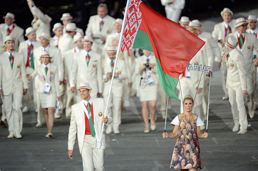 Belarus' flag could still be banned from the postponed Tokyo 2020 Olympic Games ©Getty Images
