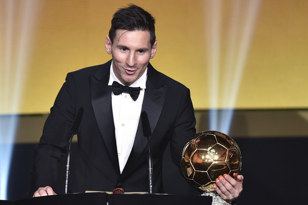 Lionel Messi was named as the winner of the FIFA Ballon d'Or for a record fifth time yesterday