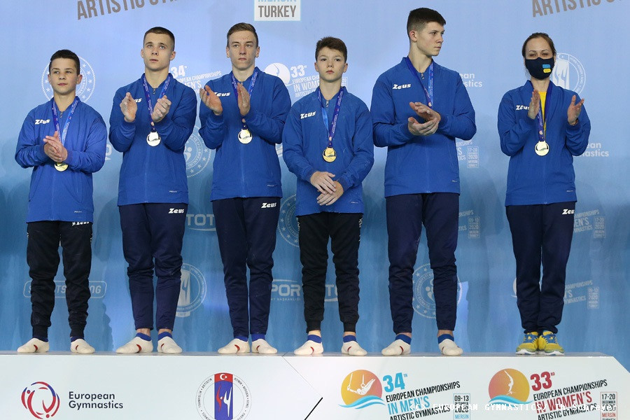 Ukraine claim junior team title on first day of European Men’s Artistic Gymnastics Championships