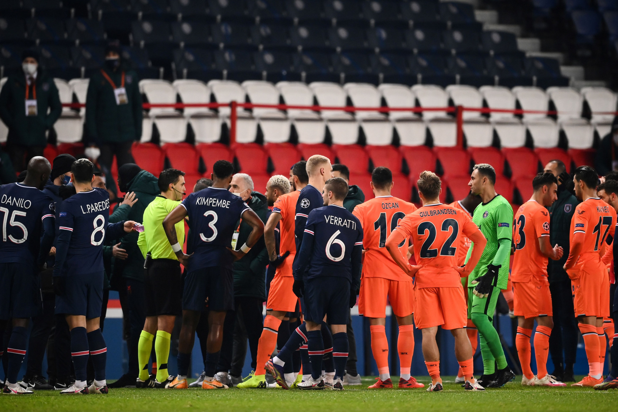 Players from both teams refused to play in response to an alleged racist comment made by the fourth official ©Getty Images