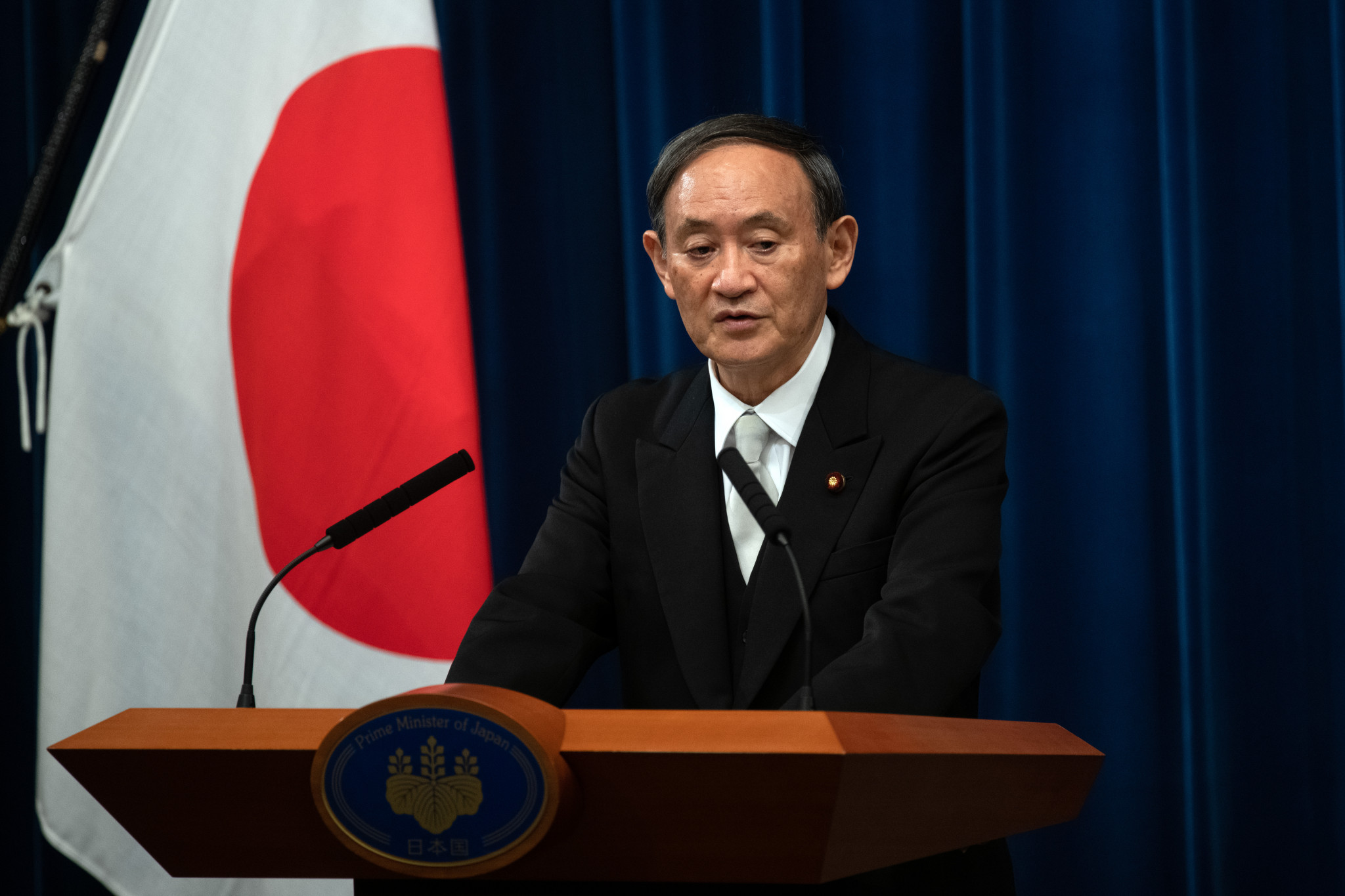 Japanese Prime Minister Yoshihide Suga is understood to have sent a letter in support of the IOC's stance on vaccinating participants at Tokyo 2020 ©Getty Images