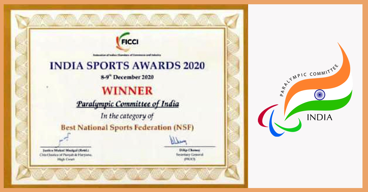 Paralympic Committee of India welcomes Best National Federation honour