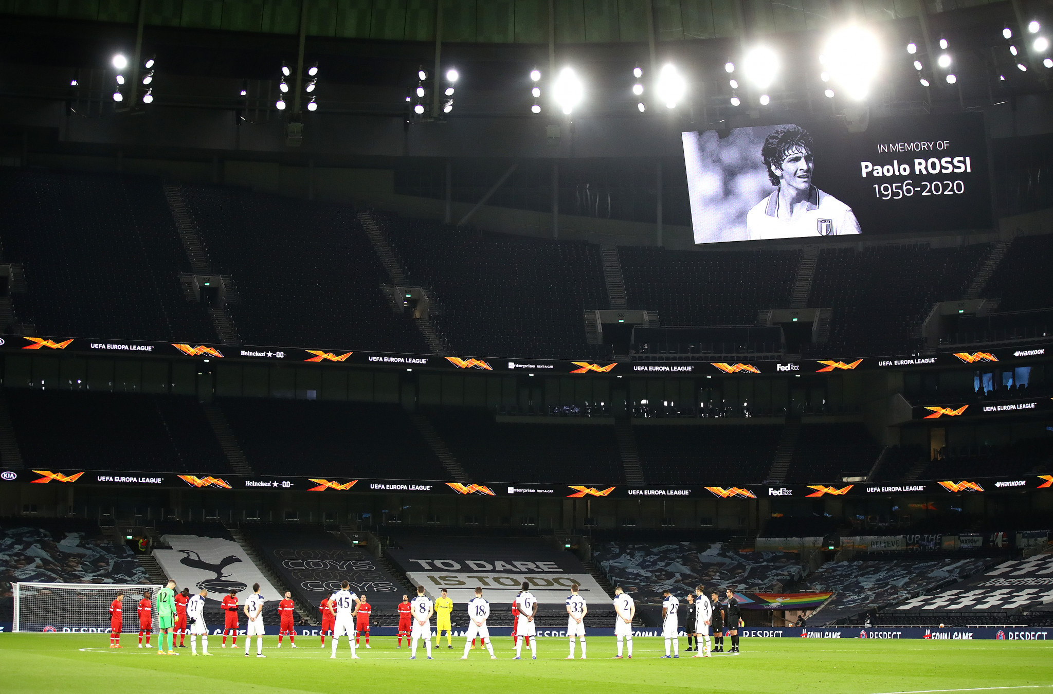 There was a moment of silence before all UEFA Europa League games tonight as a mark of respect following Rossi's passing ©Getty Images