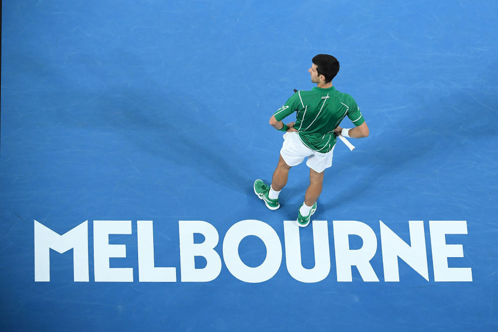 Novak Djokovic won the men's singles title at the 2020 Australian Open ©Getty Images