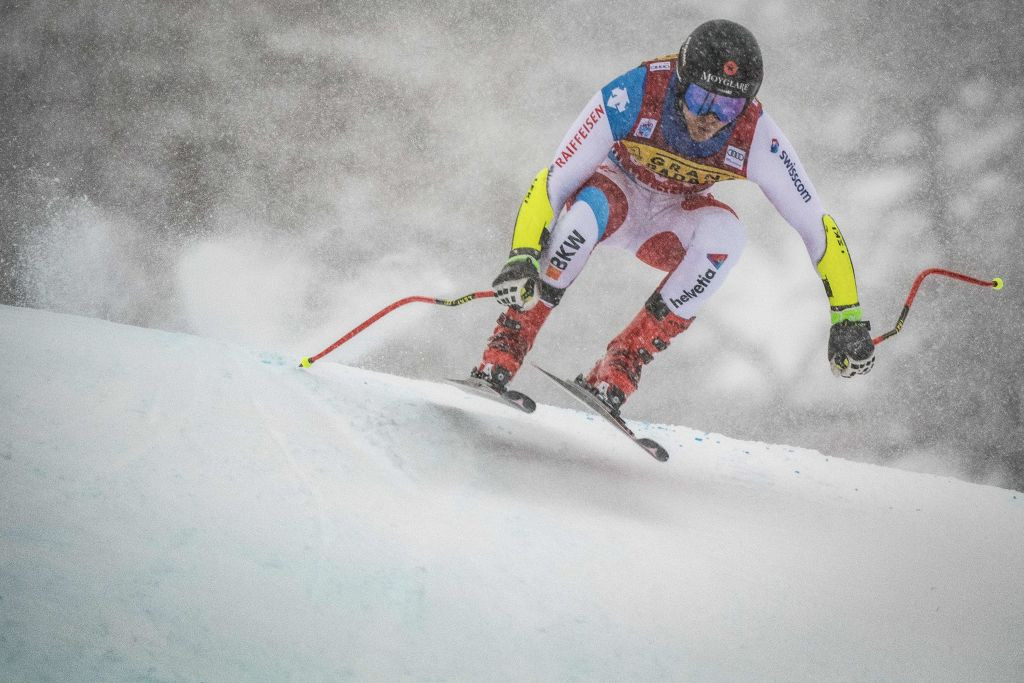 Defending overall super-G champion Caviezel claims first Alpine World Cup win
