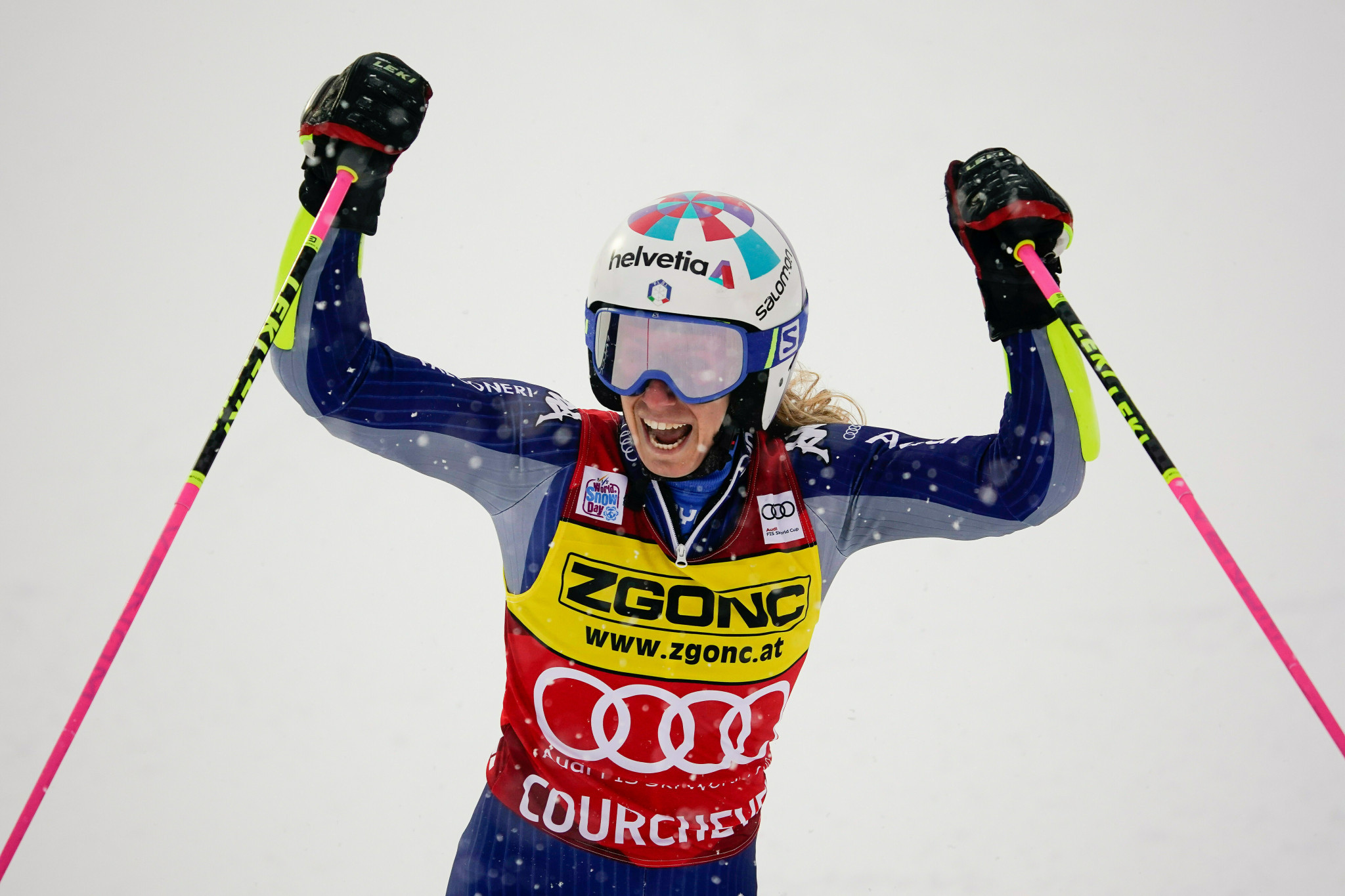 Marta Bassino won the giant slalom at the FIS Alpine Ski World Cup in Courchevel ©Getty Images