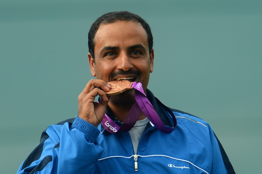 Fehaid Al-Deehani won Kuwait's only Olympic medal at London 2012, a bronze in the men's trap shooting ©Getty Images