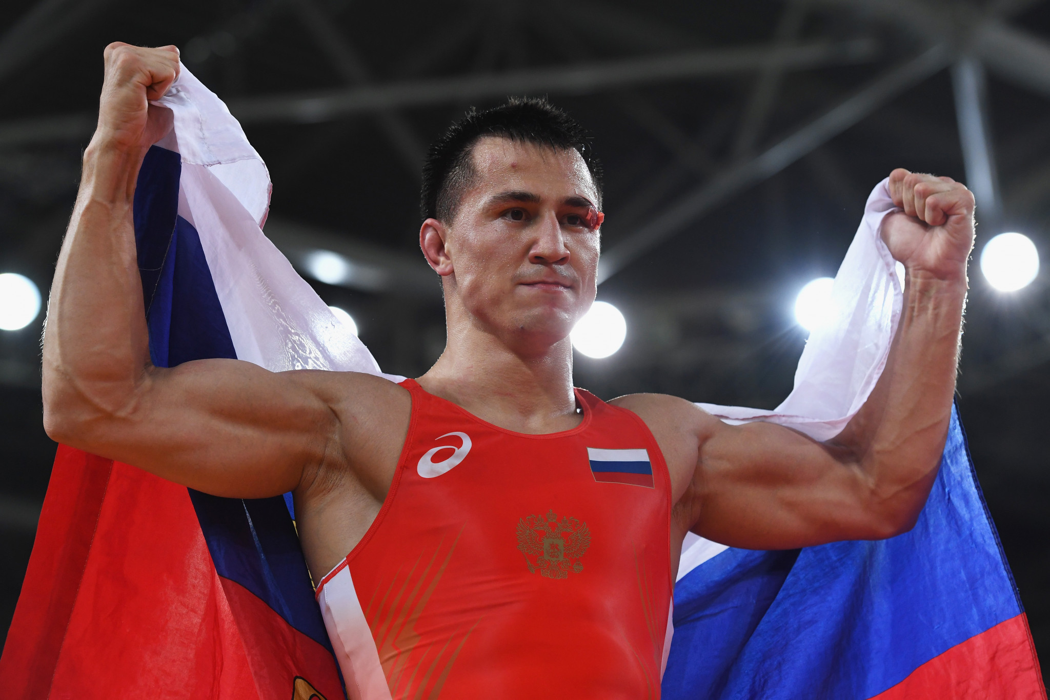 Roman Vlasov won the Greco-Roman 77kg gold medal ©Getty Images