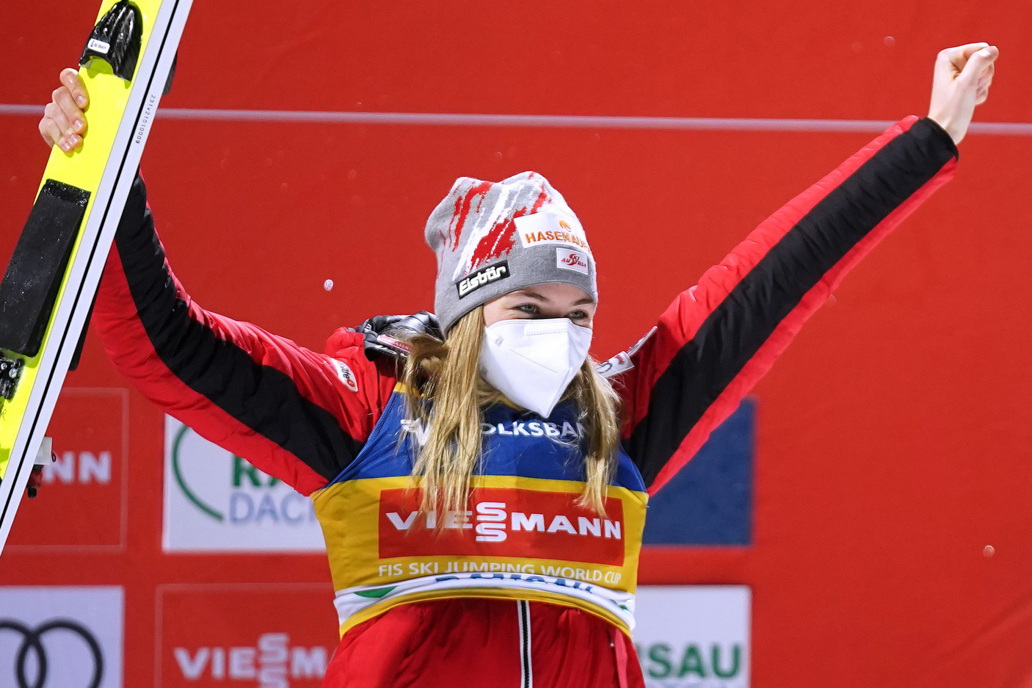 Marita Kramer won the FIS Women's Ski Jumping World Cup event in Ramsau ©Getty Images