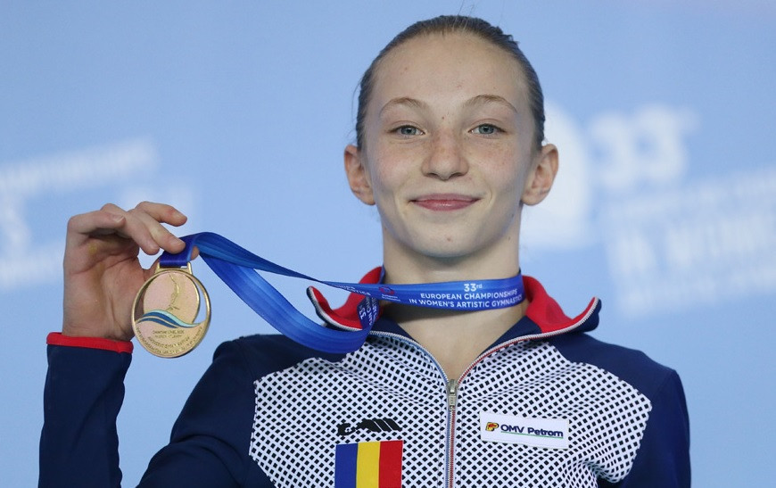 Romania's Ana Barbosu won both junior gold medals on day two of the European Women's Artistic Gymnastics Championships ©European Gymnastics 