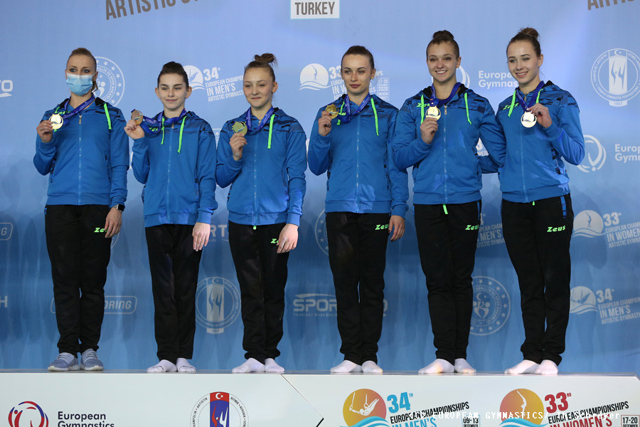 Ukraine edge out Romania for European Women's Artistic Gymnastics team gold